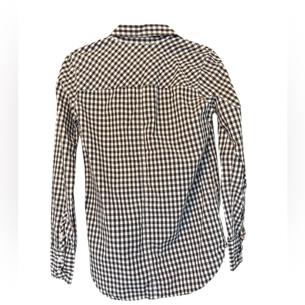 J. Crew Women's Classic Fit Boy Plaid Shirt Purple White Check Gingham Size 4 - Picture 2 of 5
